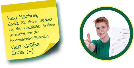 Schüler erreicht Lernziele