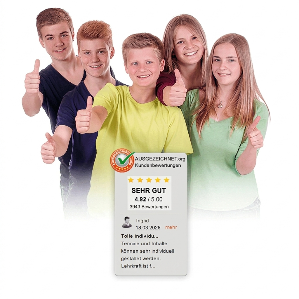 Eltern freuen sich über Lernerfolg